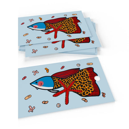Wrapping Paper & Gift Tag - Children's Cavallini Fish by Rosie Parkinson