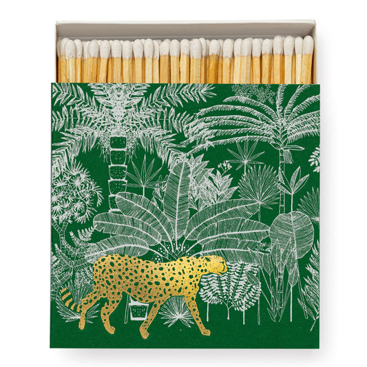 Open box of matches showing the Cheetah In Jungle design from Archivist Gallery (7868903751906)