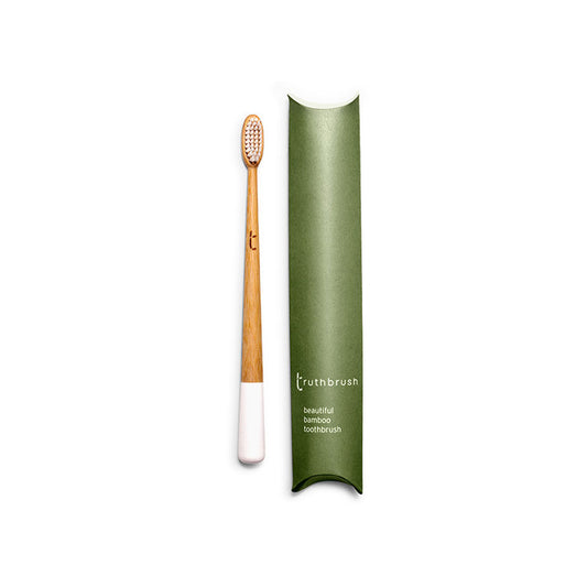 Truthbrush Eco Friendly Bamboo Toothbrush (Adult) - Cloud White (5764186603678)