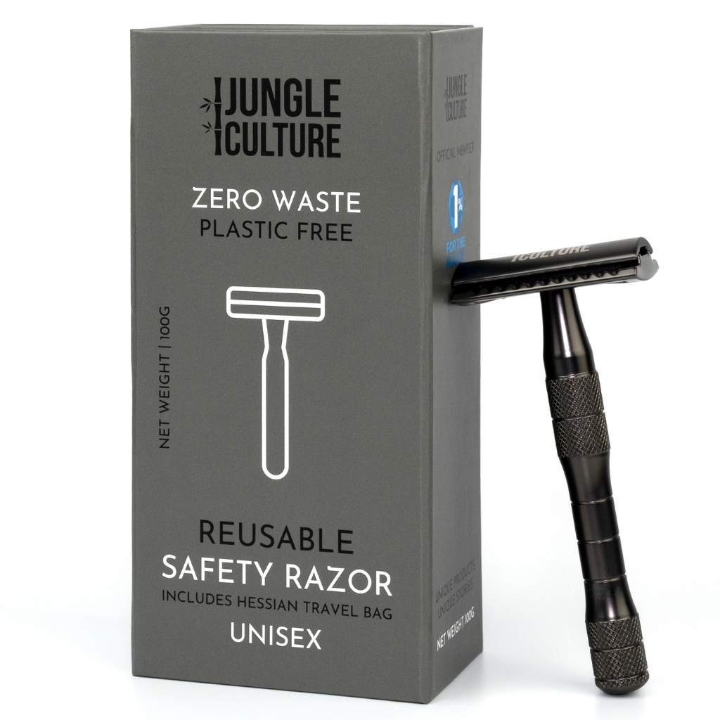 Reusable Safety Razor - Metallic Black (Unisex) (5930666524830)